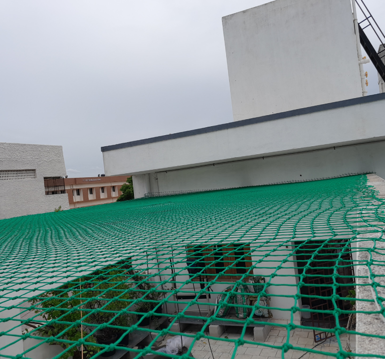 terrace-top-nets and open area safety nets Hyderabad